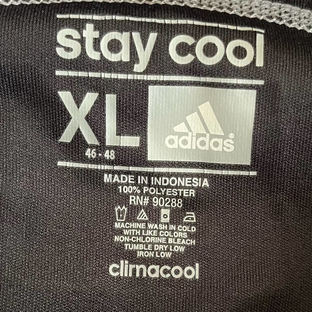 Adidas Men's XL (46-48) Black Stay Cool Climacool Shirt - Picture 9 of 12